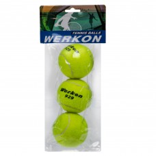 М"яч для великого тенісу Werkon 3 шт, салатовий, код: 9575-S52