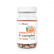 Жувальний B-комплекс GymBeam для дітей 120 таблеток, зі смаком абрикосу, код: 8586022217128