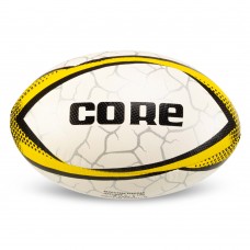 М"яч для регбі Core №4, білий-жовтий, код: R-5388-4