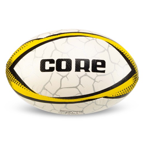 М"яч для регбі Core №4, білий-жовтий, код: R-5388-4