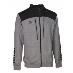 Толстовка чоловіча Select Oxford Zip Hoodie XXL, сірий-чорний, код: 5703543283910