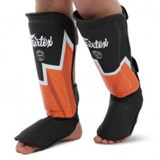 Захист гомілки та стопи для єдиноборств Fairtex, розмір M, чорний-помаранчевий, код: BO-9486_MBKOR Захист гомілки та стопи для єдиноборств Fairtex, розмір M, чорний-помаранчевий, код: BO-9486_MBKOR