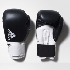 Боксерські рукавички Adidas Hybrid 100, 8oz, чорно-білий, код: 15624-539