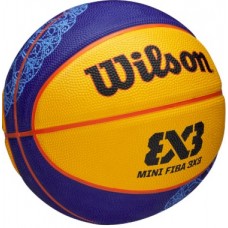 М"яч баскетбольний Wilson FIBA 3X3 Mini BSKT Paris 2024 №3, жовтий-синій, код: 097512699884