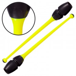 Булави для художньої гімнастики FitGo 350 мм, жовтий-чорний, код: C-0964_YBK