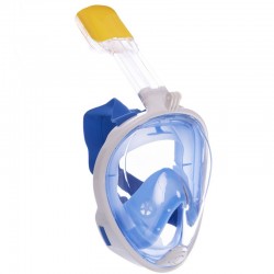 Маска для снорклінга з дихаючим через ніс FitGo Swim One L-XL, білий-блакитний, код: M2068G_LXLWN