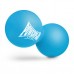 Масажний силіконовий подвійний м"яч PowerPlay Silicone Lacrosse Peanut Ball 1260х63 мм, синій, код: PP-4355_Blue
