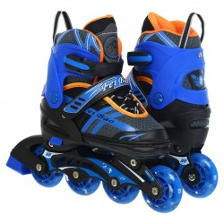 Роликові ковзани розсувні Fei Bao M (35-38), чорний-синій, код: SK-1789_MBKBL Роликові ковзани розсувні Fei Bao M (35-38), чорний-синій, код: SK-1789_MBKBL