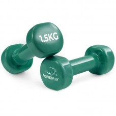 Гантель вінілова PowerPlay Achilles 2х1,5 кг, зелений, код: PP_4125_1,5kg_2in-PP