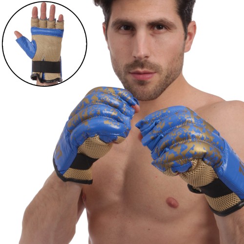 Снарядні рукавички Zelart L синій, код: ZB-4226_LBL