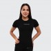 Футболка жіноча спортивна GymBeam Clothing FIT Black XS, чорний, код: 219411-GB