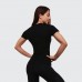 Футболка жіноча спортивна GymBeam Clothing FIT Black XS, чорний, код: 219411-GB