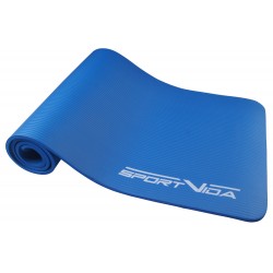 Килимок для йоги та фітнесу SportVida NBR 1800x600x10 мм, синій, код: SV-HK0069
