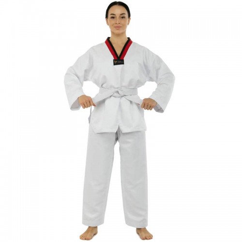 Кімоно для тхеквондо (добок) FitBox, розмір 0 (зріст 140), білий, код: BO-1643_0