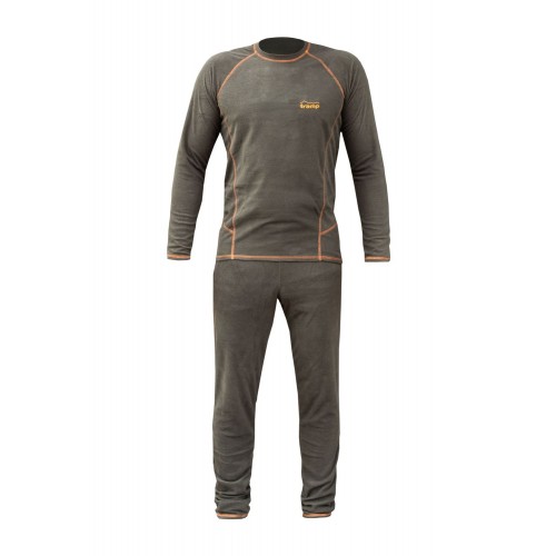 Комплект термобілизни чоловіча Tramp Microfleece (футболка+штани) S, оливковий, код: UTRUM-020-olive-S