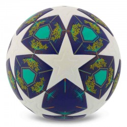 М"яч футбольний Stars PU №5, білий-фіолетовий, код: FB-7587_V