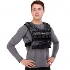 Жилет обважнювач з керованою вагою Zelart 20 кг, камуфляж, код: TA-7817-20 Жилет обважнювач з керованою вагою Zelart 20 кг, камуфляж, код: TA-7817-20