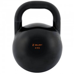 Гиря сталева забарвлена Zelart 4кг, чорний, код: TA-7795-4-S52 Гиря сталева забарвлена Zelart 4кг, чорний, код: TA-7795-4-S52