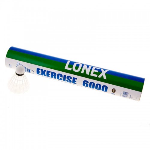 Волани Lonex Exercise 6000, нейлон, білий, 12шт, код: LЕ6000-WS Волани Lonex Exercise 6000, нейлон, білий, 12шт, код: LЕ6000-WS