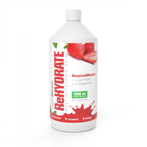 Іонний напій ReHydrate GymBeam 1000 мл, полуниця, код: 8588006485004