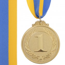 Медаль спортивна зі стрічкою SP-Sport Fame золото, код: C-3164_G-S52