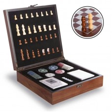 Шахи, покер 2 в 1 ChessTour коричневий, код: W2624_B Шахи, покер 2 в 1 ChessTour коричневий, код: W2624_B