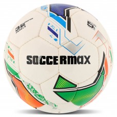 М"яч футбольний Soccermax №5 PU, білий-синій-зелений, код: FB-9495_WBLG