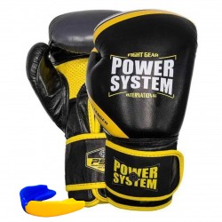 Боксерські рукавиці Power System Challenger Black/Yellow 16 унцій, код: PS-5005_16oz_Black/Yellow