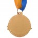 Медаль спортивная с лентой PlayGame Zip золотой, код: C-6404_G