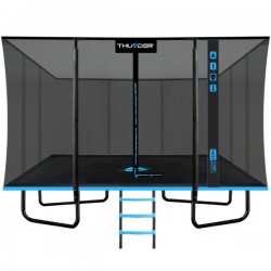 Садовий батут Thunder Outside Phenom 8FT*12FT (244×366 см) чорний-блакитний, код: Outside PHENOM 8FTX12FT-IN