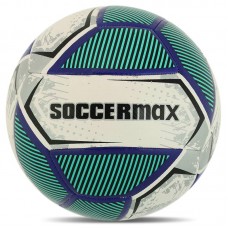 М"яч футбольний Hybrid Soccermax №5 PU, білий-синій, код: FB-4120_W