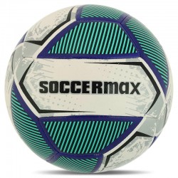 М"яч футбольний Hybrid Soccermax №5 PU, білий-синій, код: FB-4120_W