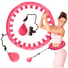 Обруч (хулахуп) масажний з обтяженням 4Fizjo рожевий, код: P-5907739316820