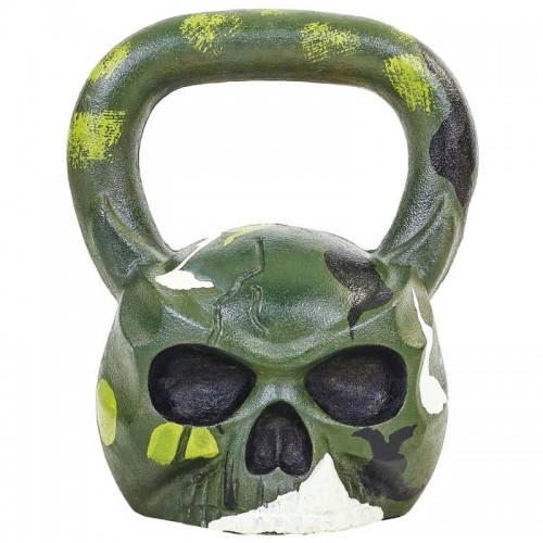Гиря чавунна пофарбована Zelart Skull 20 кг, зелений, код: TA-5707-20 Гиря чавунна пофарбована Zelart Skull 20 кг, зелений, код: TA-5707-20