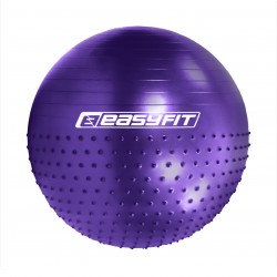 Фітбол EasyFit Hybrid 650 мм, напівмасажний, фіолетовий, код: EF-3011-V-EF