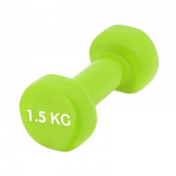 Гантель вінілова PowerPlay 1х1,5 кг, зелений, код: PP_4103_1,5kg