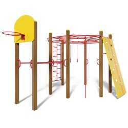 Гімнастичний комплекс Атлет-1 InterAtletika 4931х3417х2793 мм, код: S724-SM