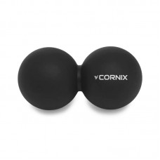 Масажний м"яч Cornix Lacrosse DuoBall 126х63 мм, чорний, код: XR-0113