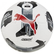 М"яч футбольний Puma Orbita 4 HYB (FIFA Basic) №5, білий-чорний-червоний, код: 4067981495528