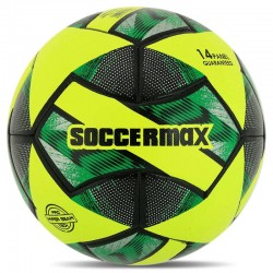 М"яч футбольний Hybrid Soccermax №5 PU, жовтий-зелений, код: FB-4126_Y