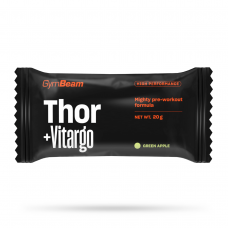 Пробник Передтренувальний стимулятор Thor Fuel + Vitargo GymBeam 20 г, зелене яблуко, код: 8586024620728