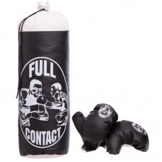 Боксерский набор детский FitBox Full Contact черный, код: BO-4675-S_BK