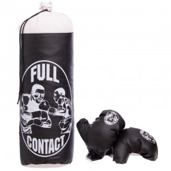 Боксерський набір дитячий FitBox Full Contact чорний, код: BO-4675-S_BK