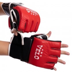 Рукавички для змішаних єдиноборств MMA Velo XL червоний, код: ULI-4033_XLR Рукавички для змішаних єдиноборств MMA Velo XL червоний, код: ULI-4033_XLR
