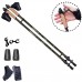 Палиці для скандинавської ходьби PowerPlay Sisu Black/Gold 80-135 см (пара) + 2-ві пари чобітків + чохол, код: PP_9108_Sisu