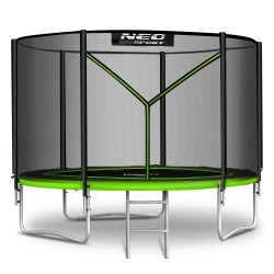 Батут Neo-Sport NS-08Z231 з зовнішньою сіткою 8 футів 252 см, чорно-зелений, код: DM-NS-08Z231-IN