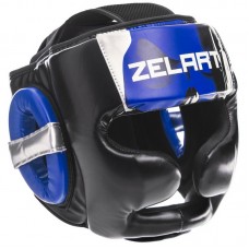 Шолом боксерський з повним захистом Zelart XL, чорний-синій, код: BO-1320_XLBL-S52