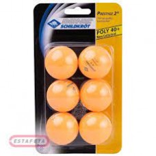 М"ячі Donic Prestige 2* 40+ 6шт Orange, код: 4000885580280