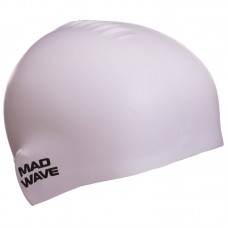 Шапочка для плавання силіконова збільшеного об'єму MadWave Intensive Big білий, код: M053112_W