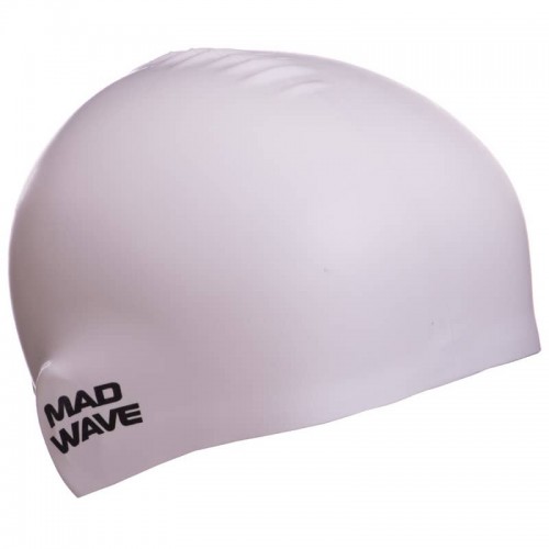 Шапочка для плавання силіконова збільшеного об'єму MadWave Intensive Big білий, код: M053112_W